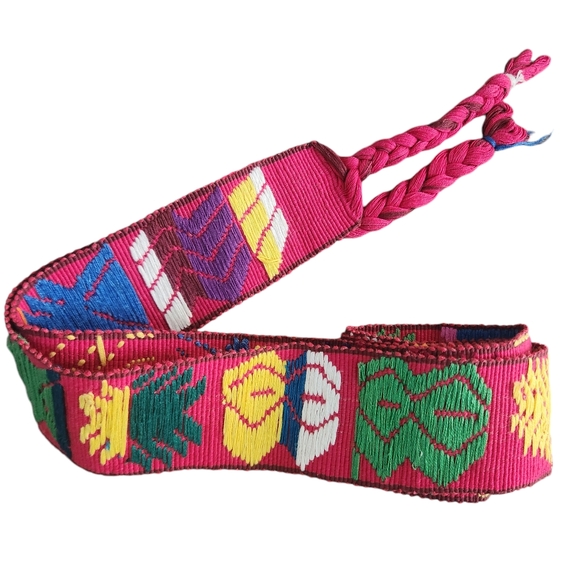 Vintage Accessories - HP!🎉Vintage Central American  Handmade Multicolor Belt/Guitar Strap